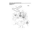 Snapper 5900709 pulleys/belts/idler arm diagram