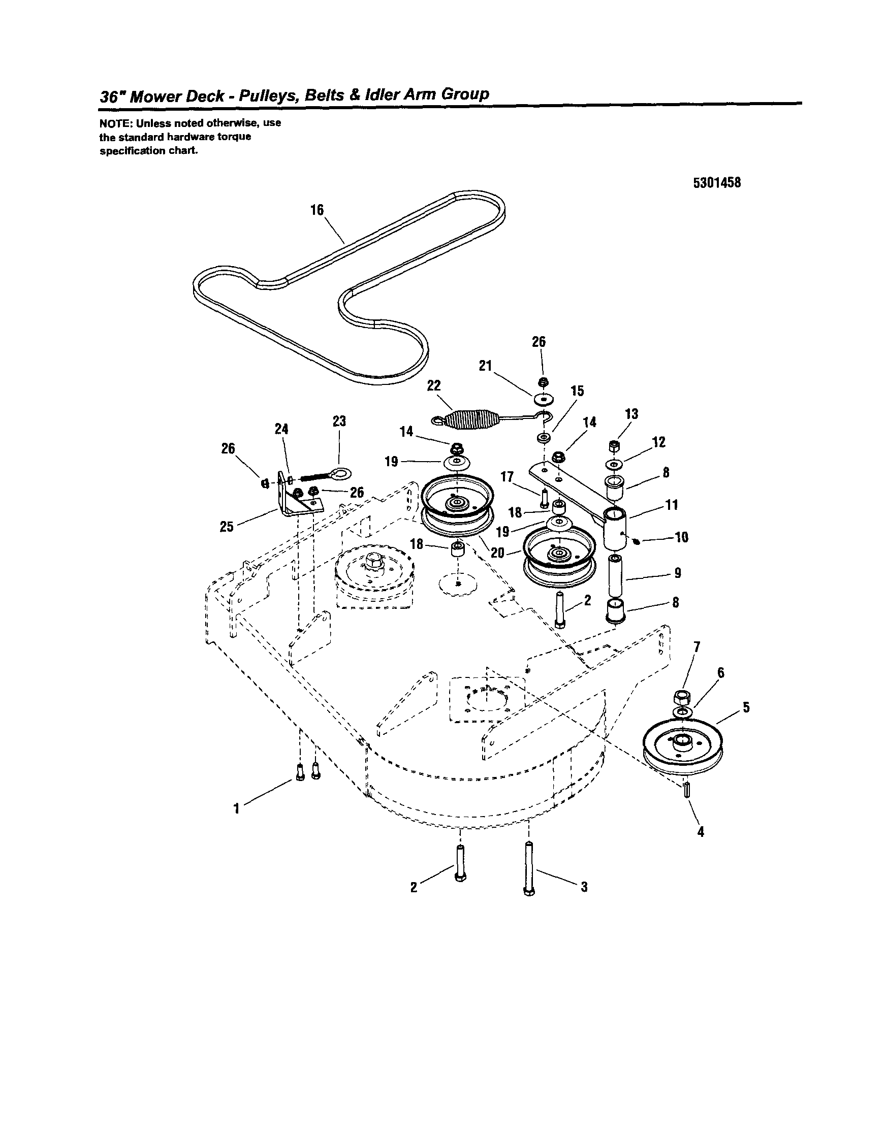 PULLEYS/BELTS/IDLER ARM