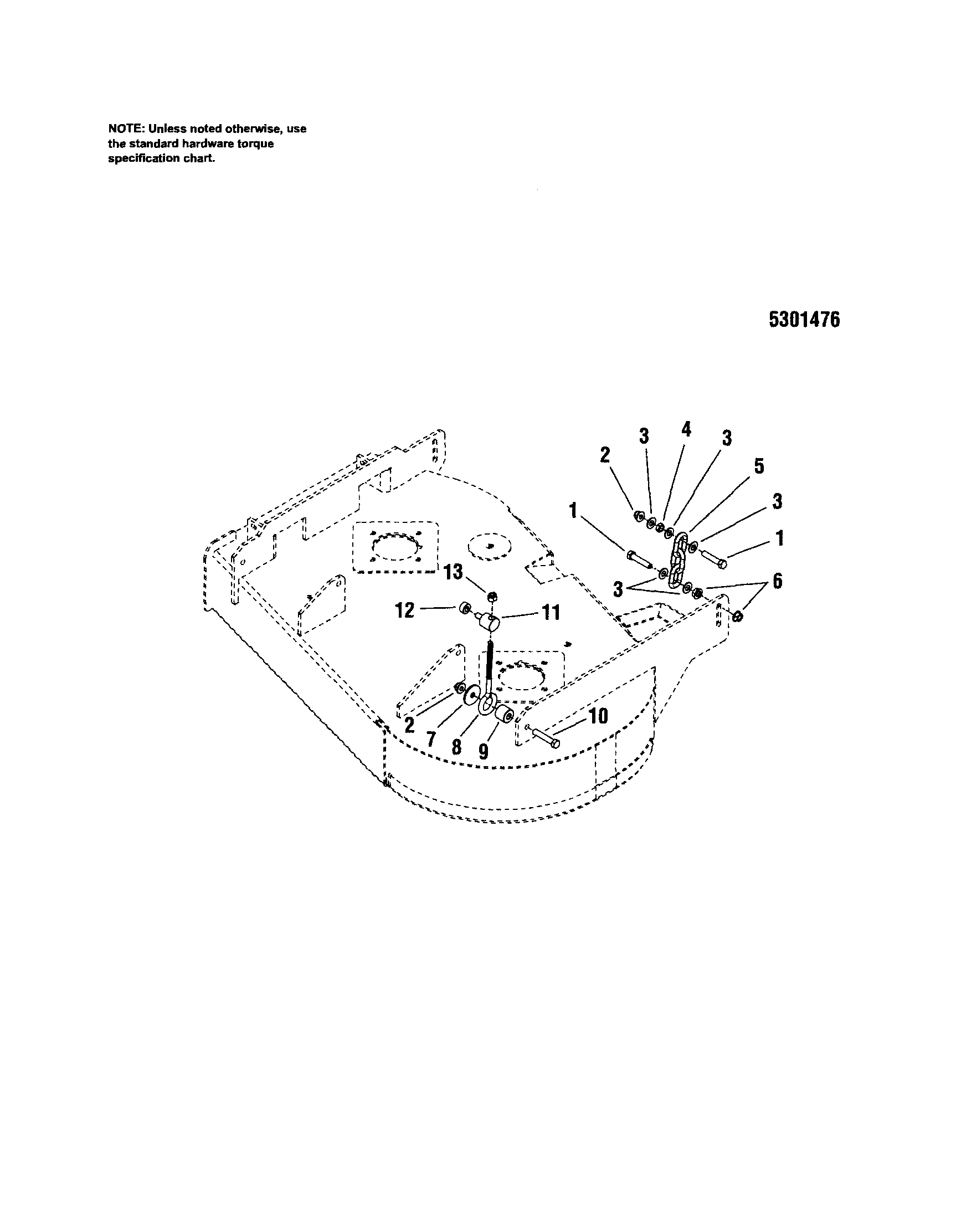 36" MOWER DECK-HANGER CHAINS
