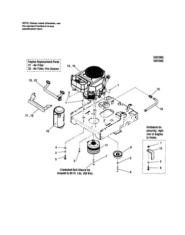 Engine/pto - 13 /17 hp kawasaki