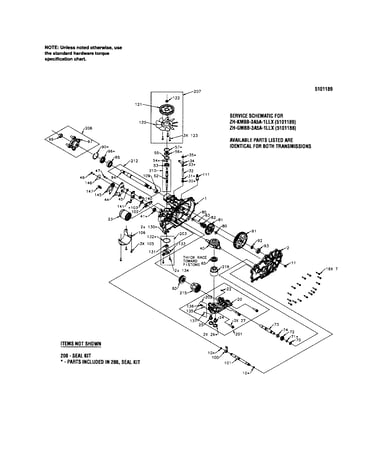 Transmission service parts