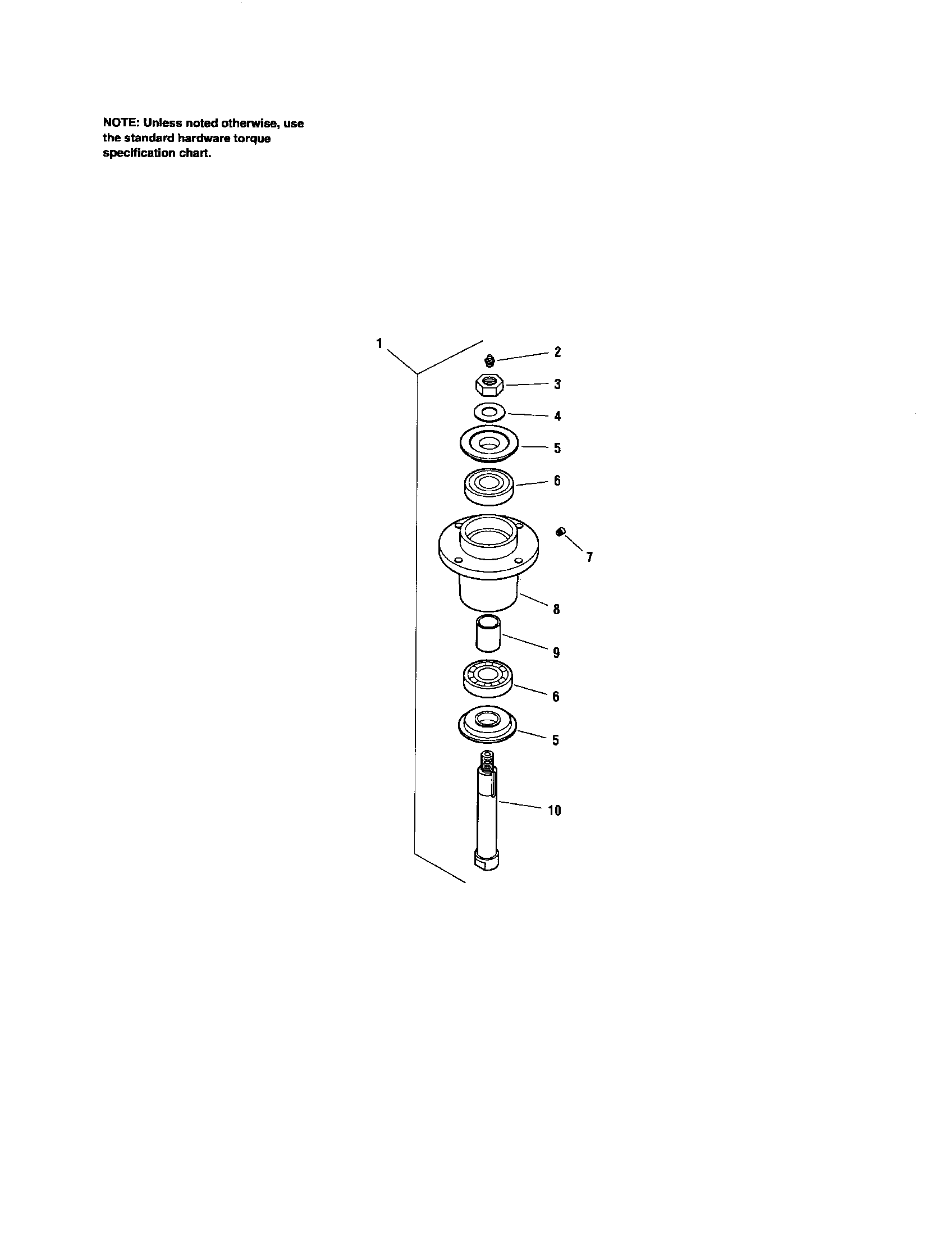 36"/48" mower deck-spindle