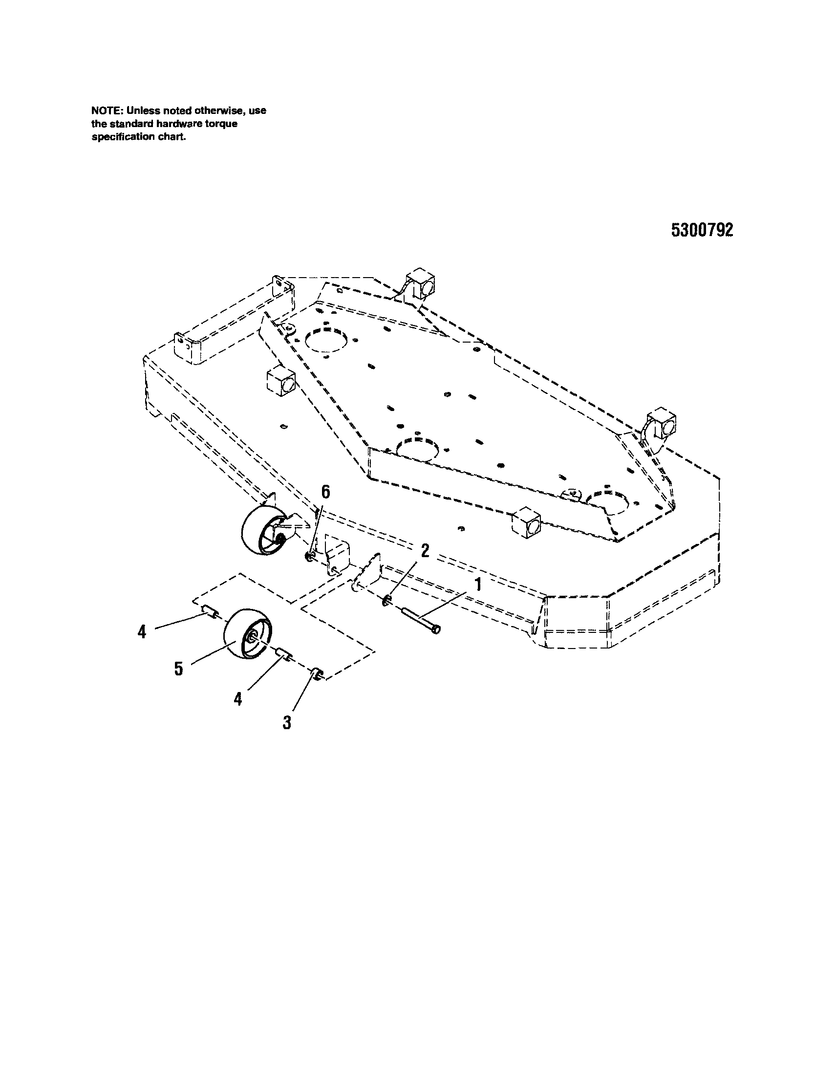 48" MOWER DECK-ROLLERS