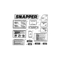 Snapper R8002BE decals diagram