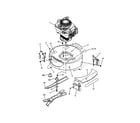 Snapper R195517B engine, cutting deck/blade diagram