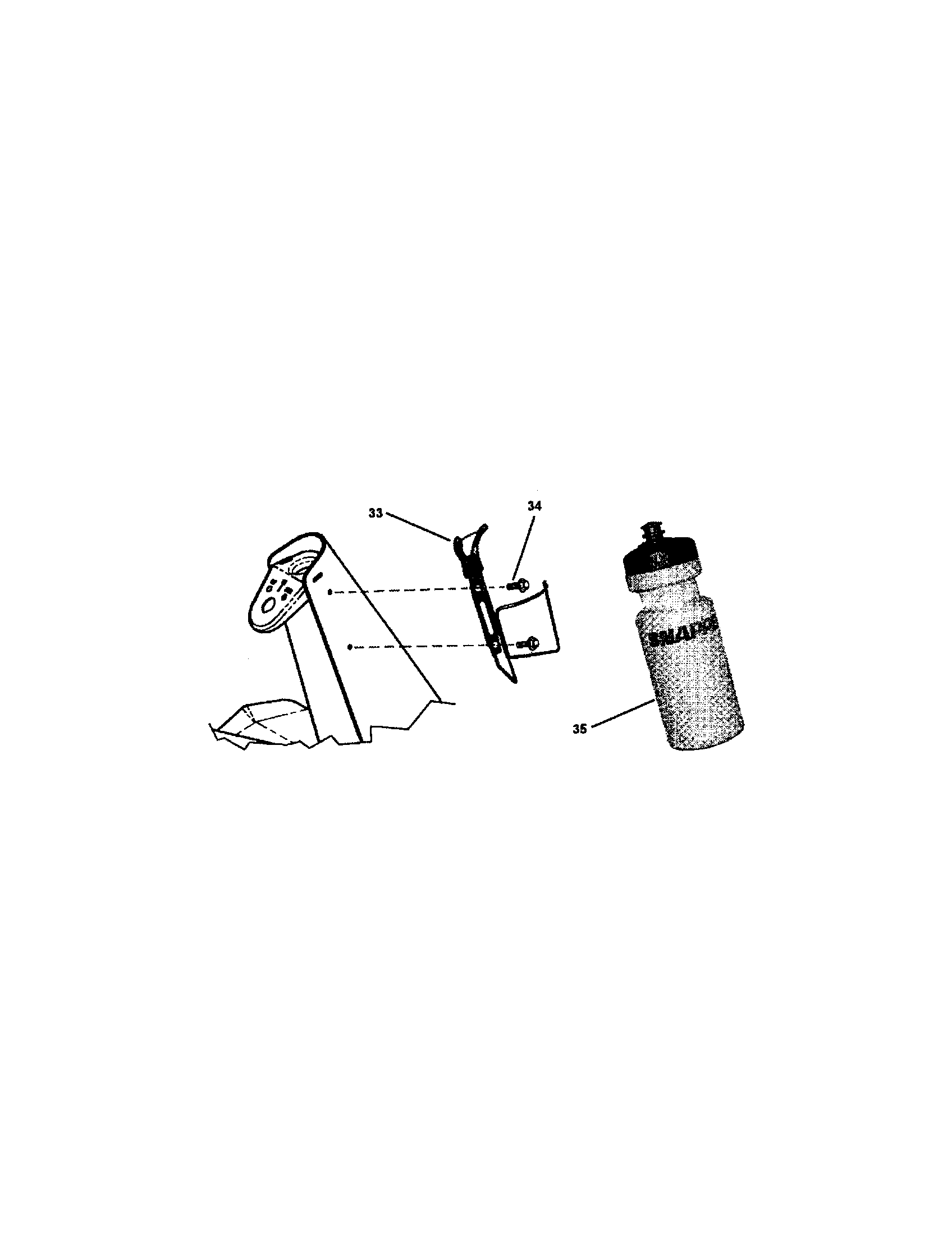 Front end, steering (water bottle)