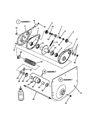 Chain case, l.h. fender