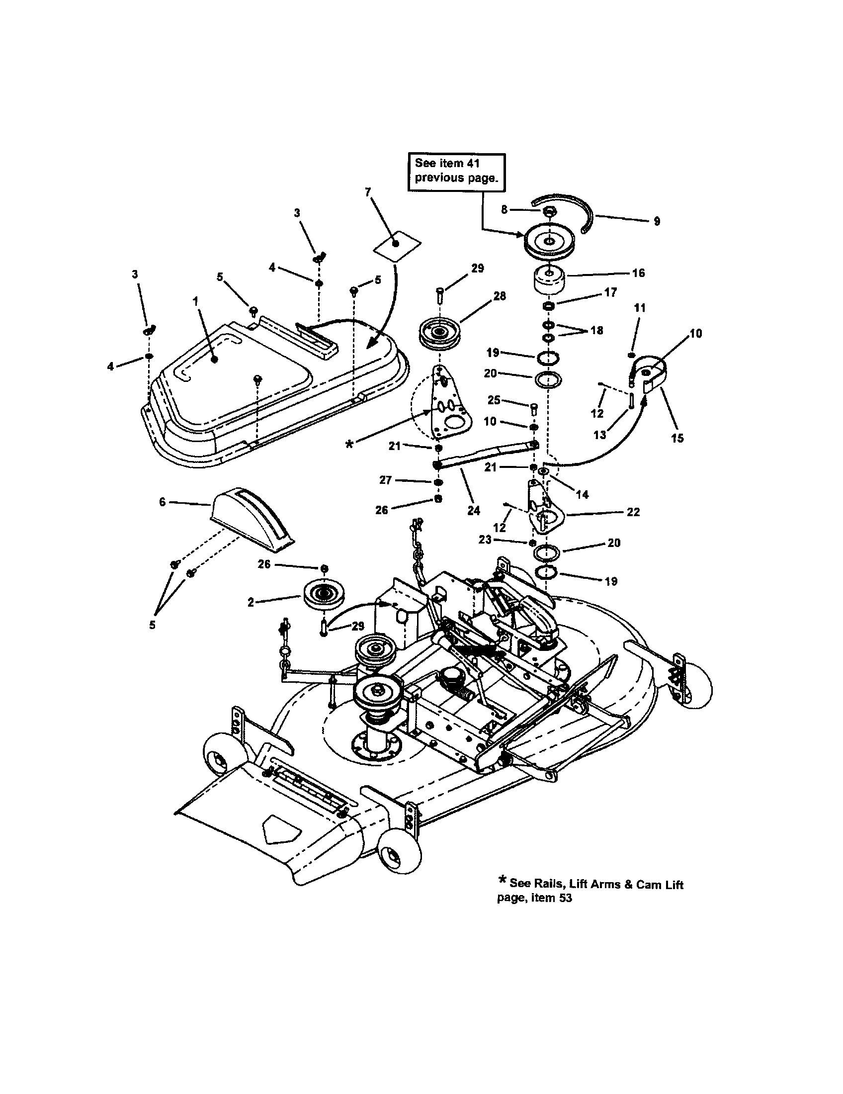 DECK COVER/BELTS/BLADE BRAKE