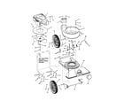 Snapper ESV25650B engine/impeller/housing/wheels diagram