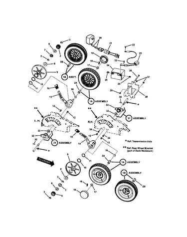 Rear wheels (self-propelled)
