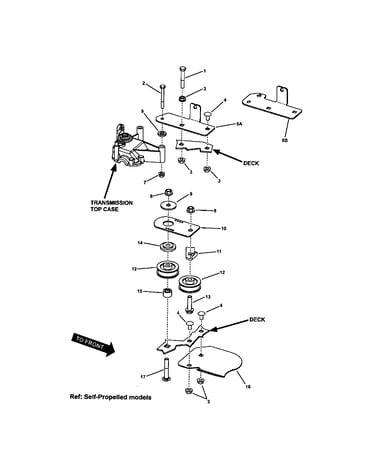 Rear deck brackets/idler arm