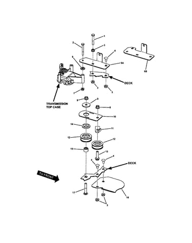Rear deck brackets/idler arm