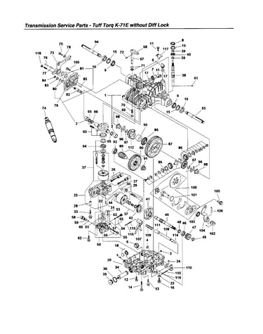 Transmission service parts