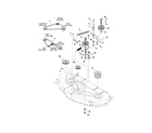 Snapper GT2354 (1694370) 54" mower deck-belt/idler arm/hitch diagram