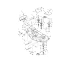 Snapper 1694370 54" mower deck-housing/arbors/blade diagram