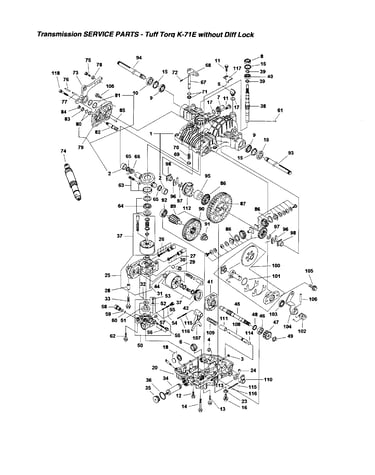 Transmission service parts