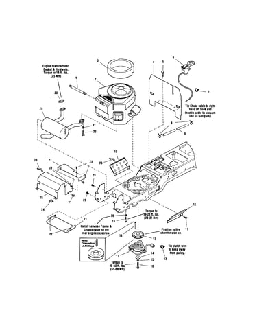 Engine/electric clutch-23hp kohler