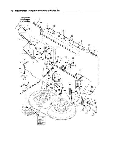 Height adjustment/roller bar
