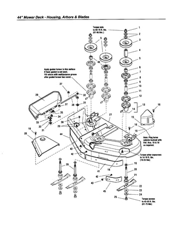 Housing/arbors/blades