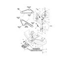Snapper LT18400 (2690404) 44" mower deck-belt/idler arm/hitch diagram