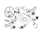 Craftsman 917377782 drive control/gear box/wheels diagram