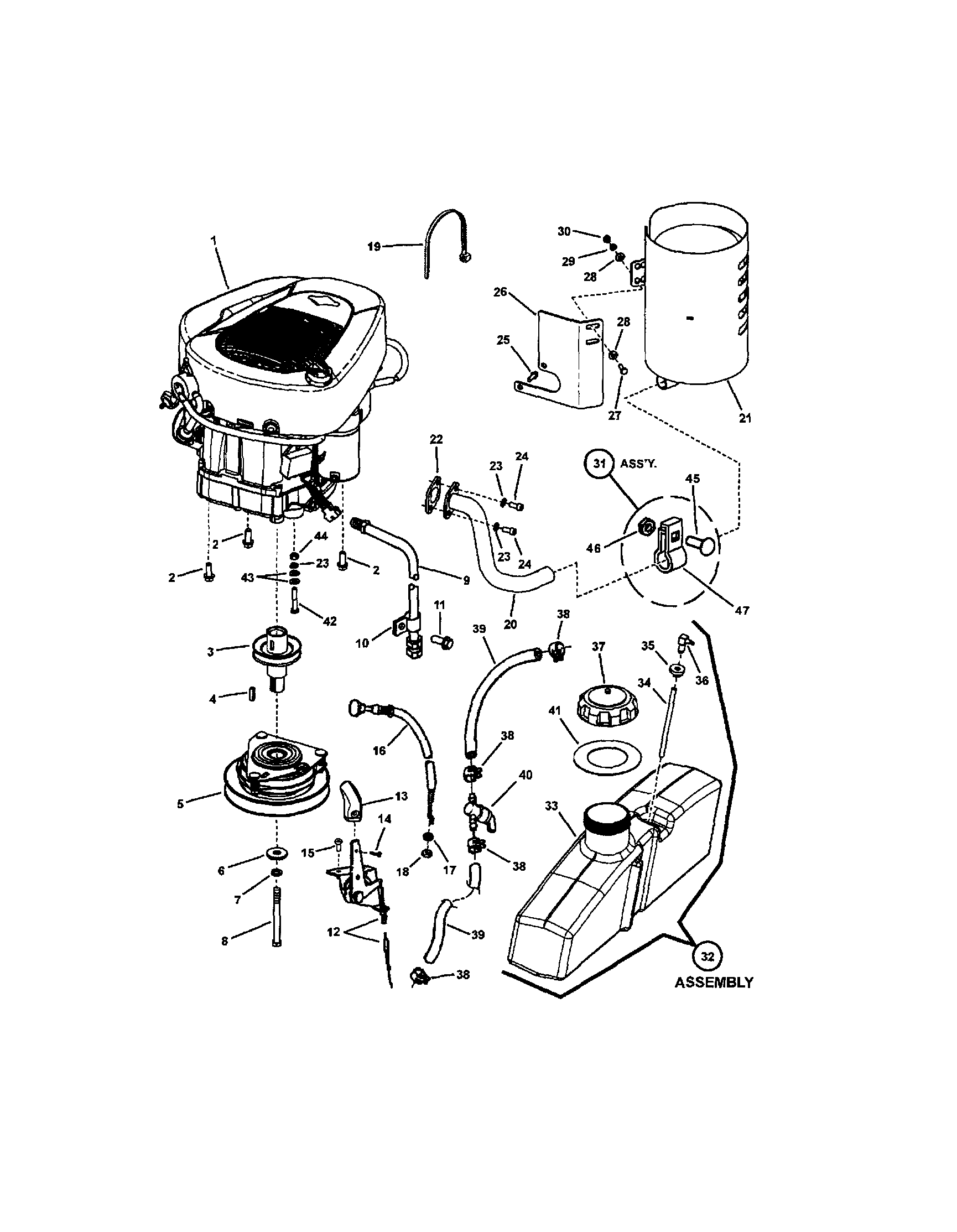 ENGINE (18.5 HP BRIGGS)