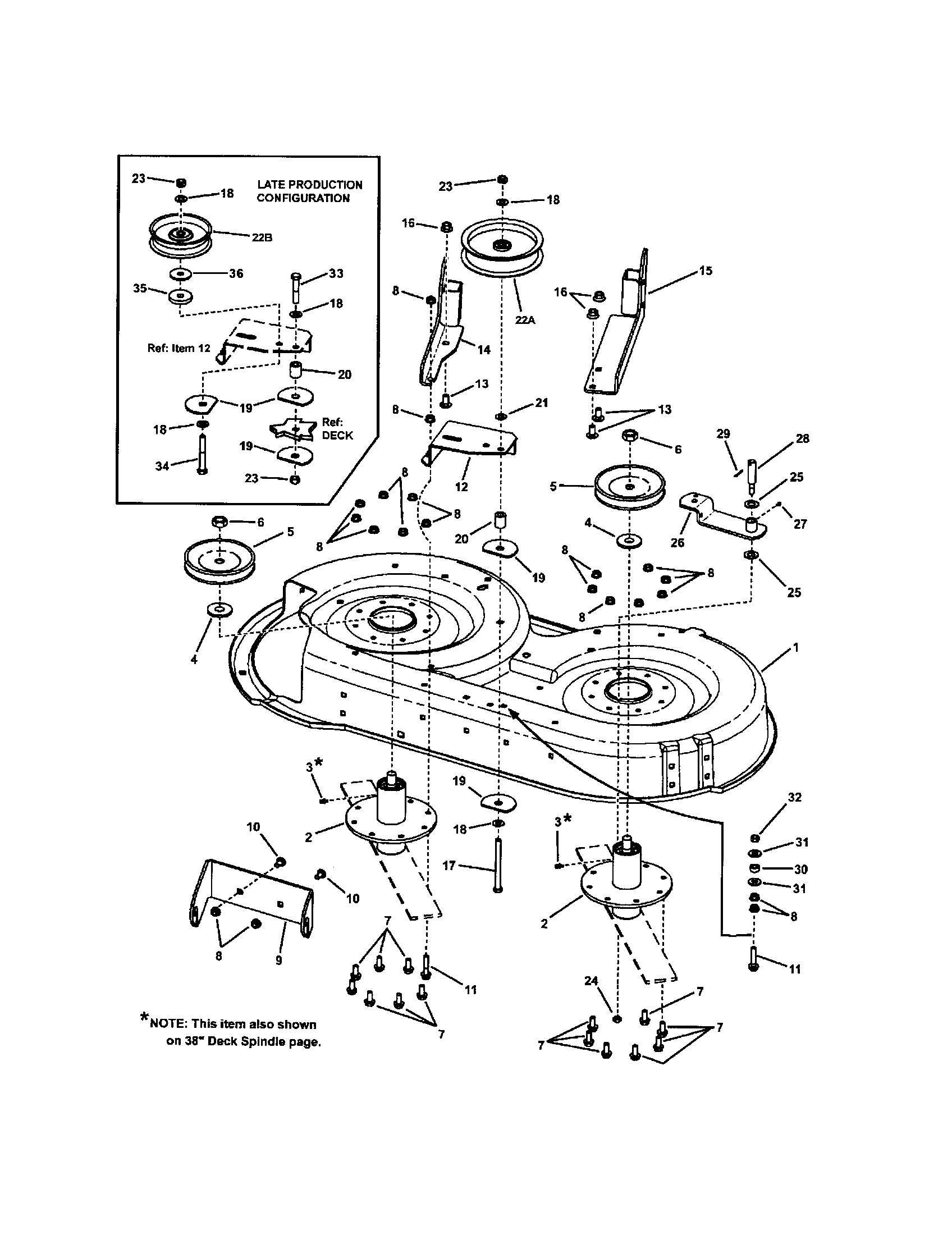 38" DECK (SUB-ASSEMBLY)