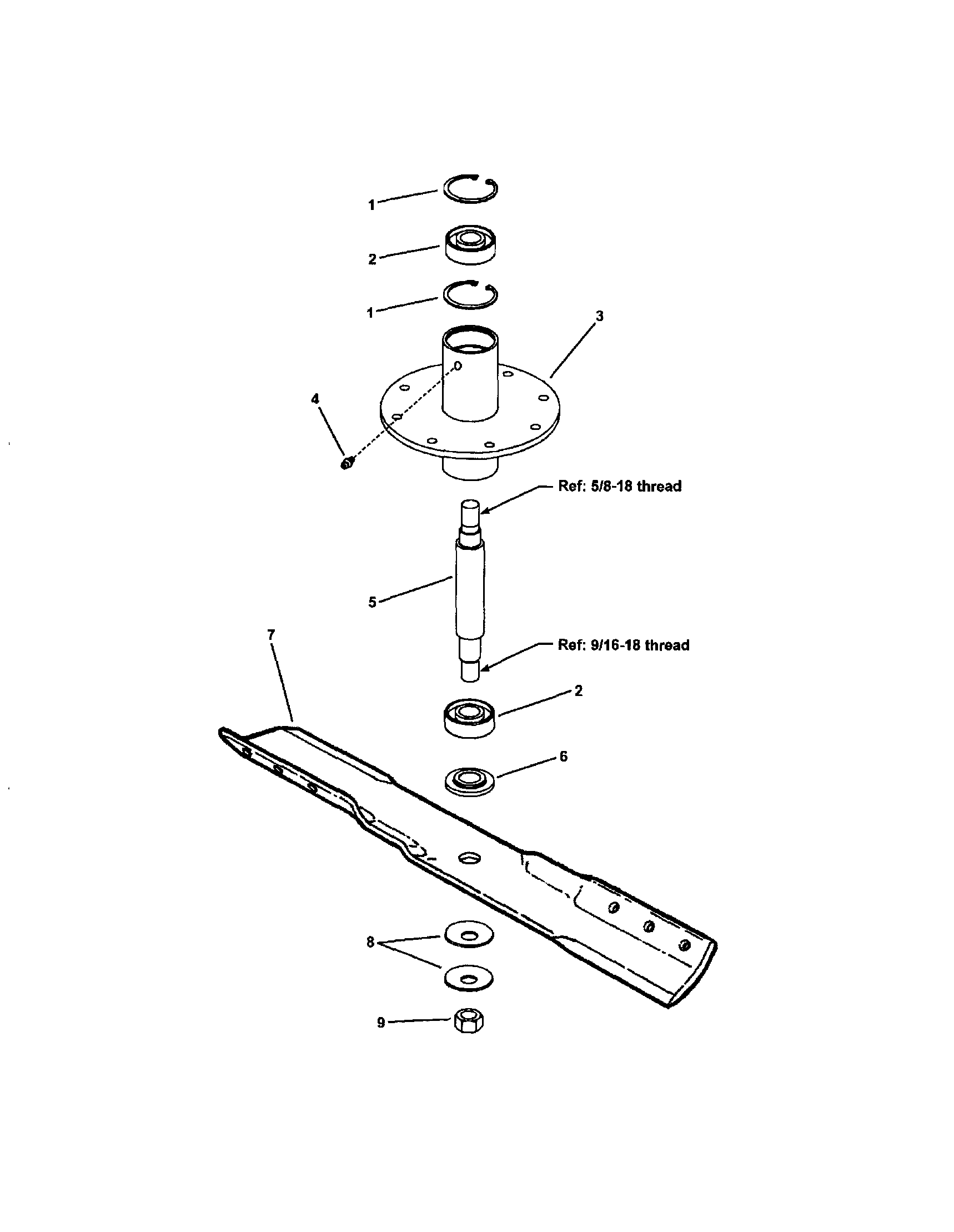 38" DECK SPINDLE