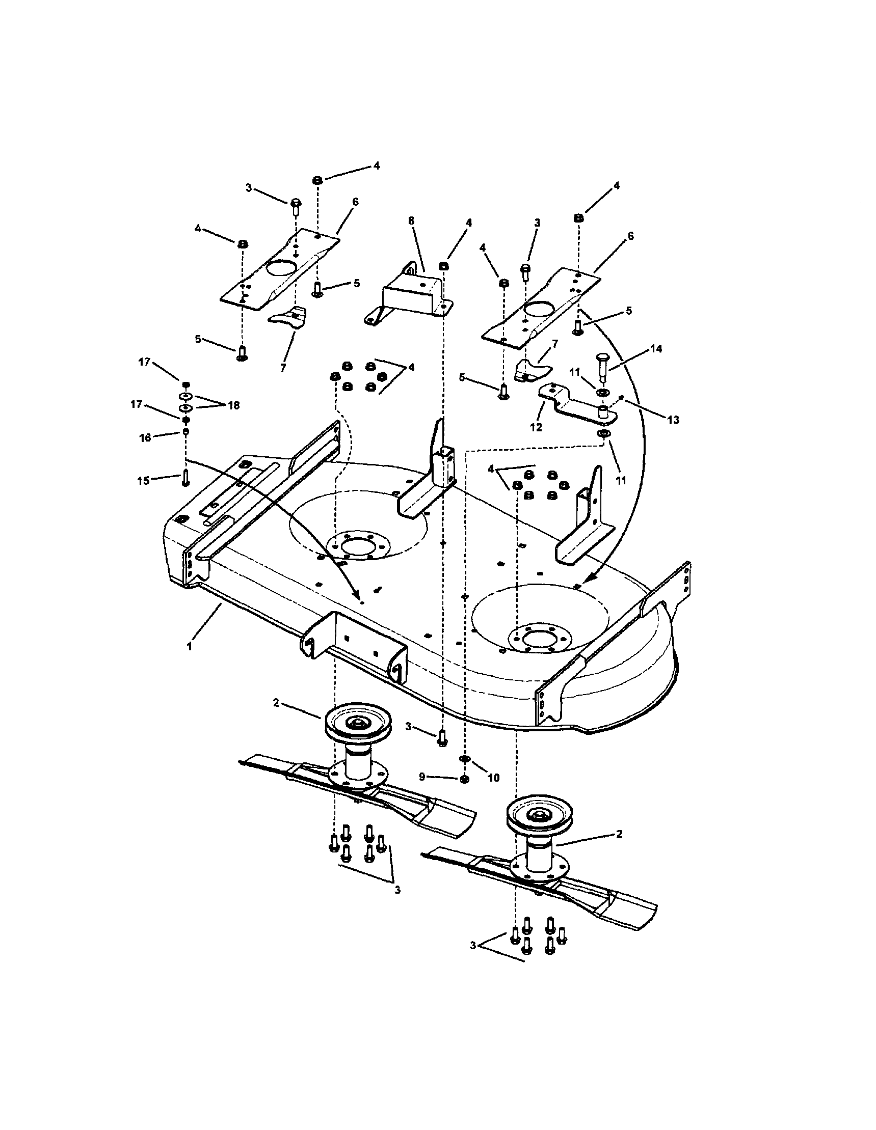 42" DECK (SUB-ASSEMBLY)