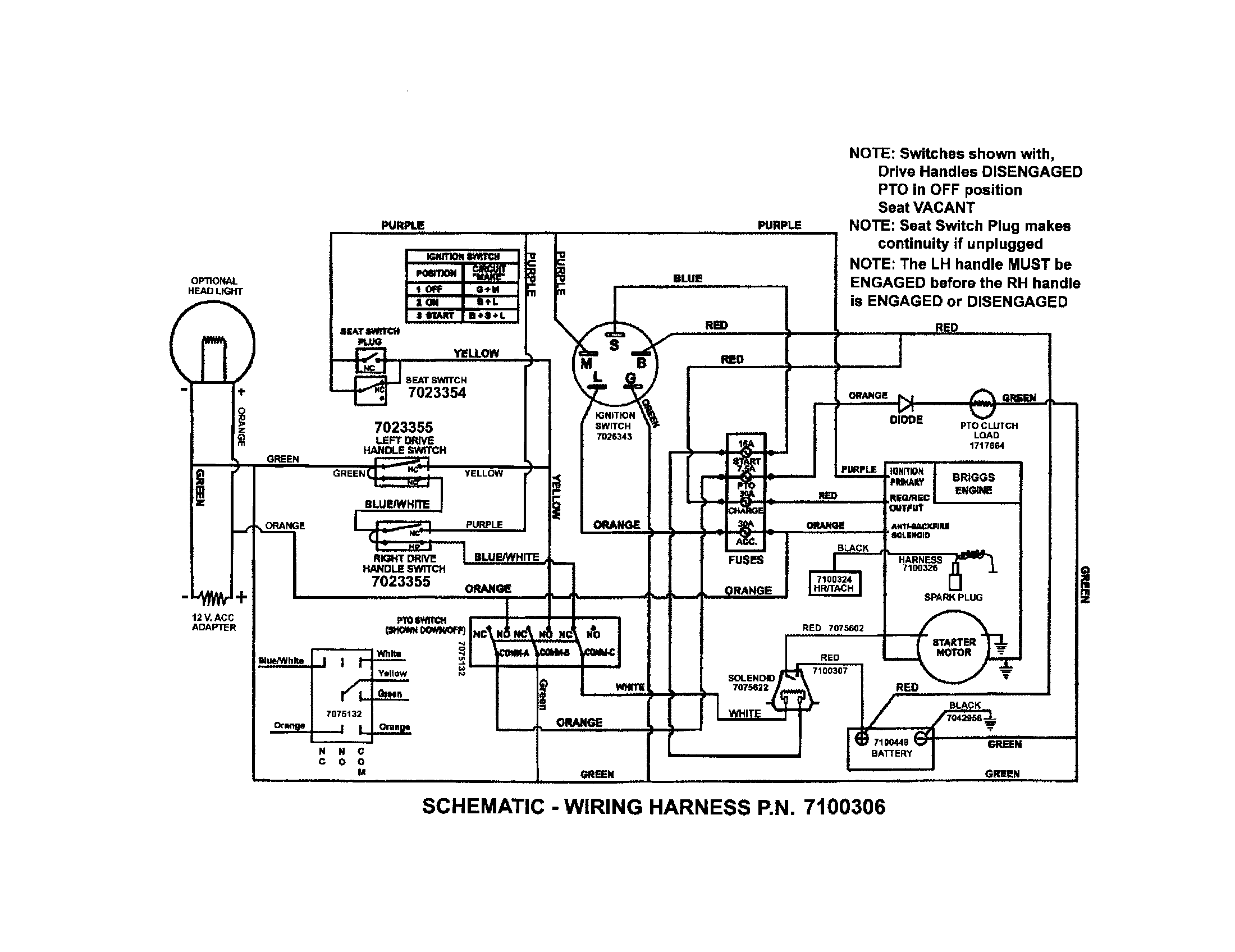 WIRING SCHEMATIC-BRIGGS ENGINE