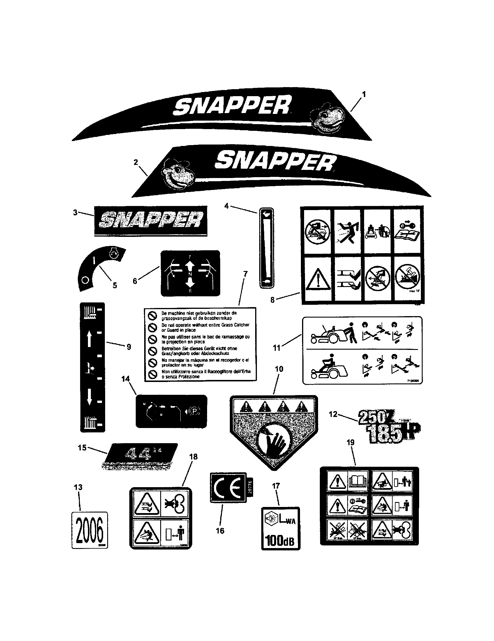 Decal, snapper euro rzt