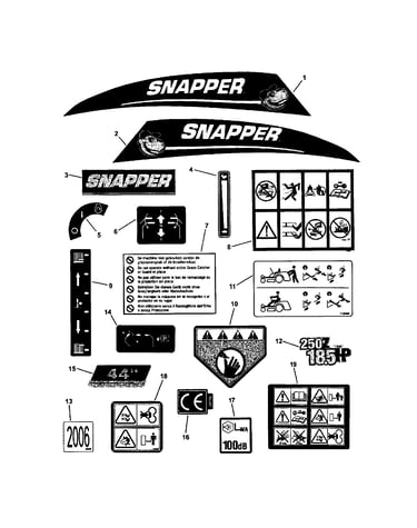 Decal, snapper euro rzt