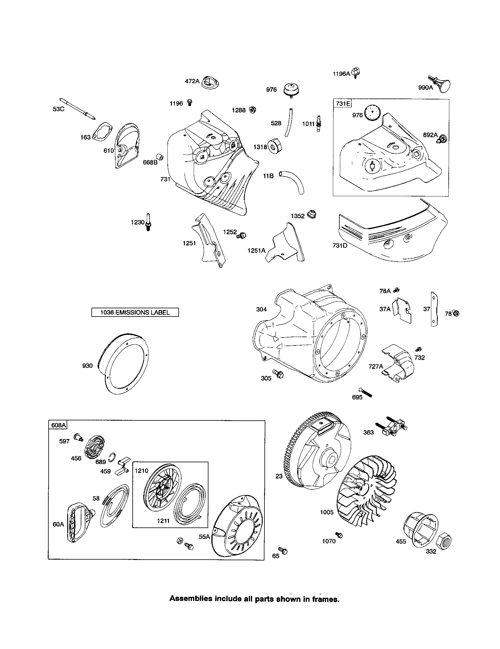 Rewind starter/flywheel