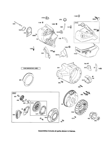Rewind starter/flywheel