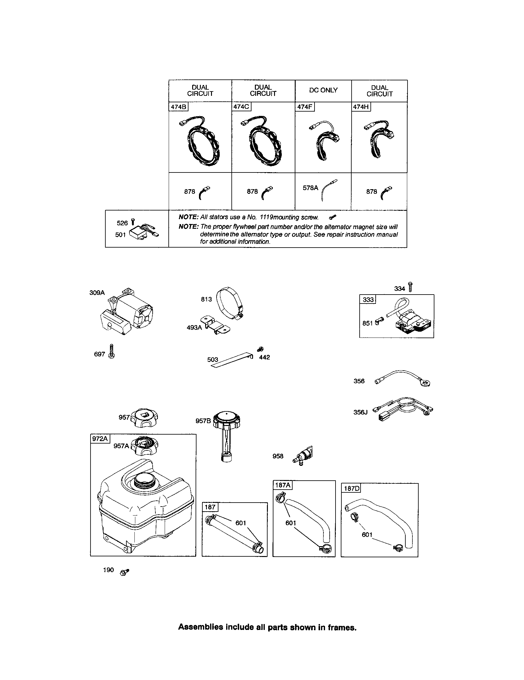 FUEL TANK/ALTERNATOR