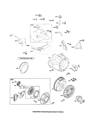 Rewind starter/flywheel