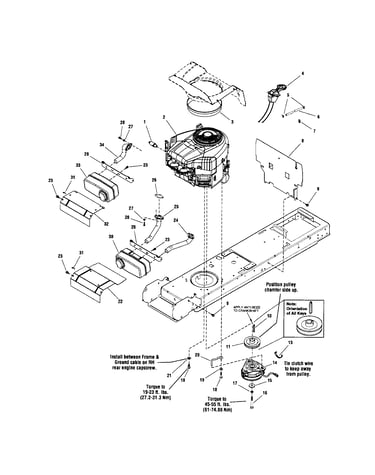 Engine/electric clutch - 38"/42"