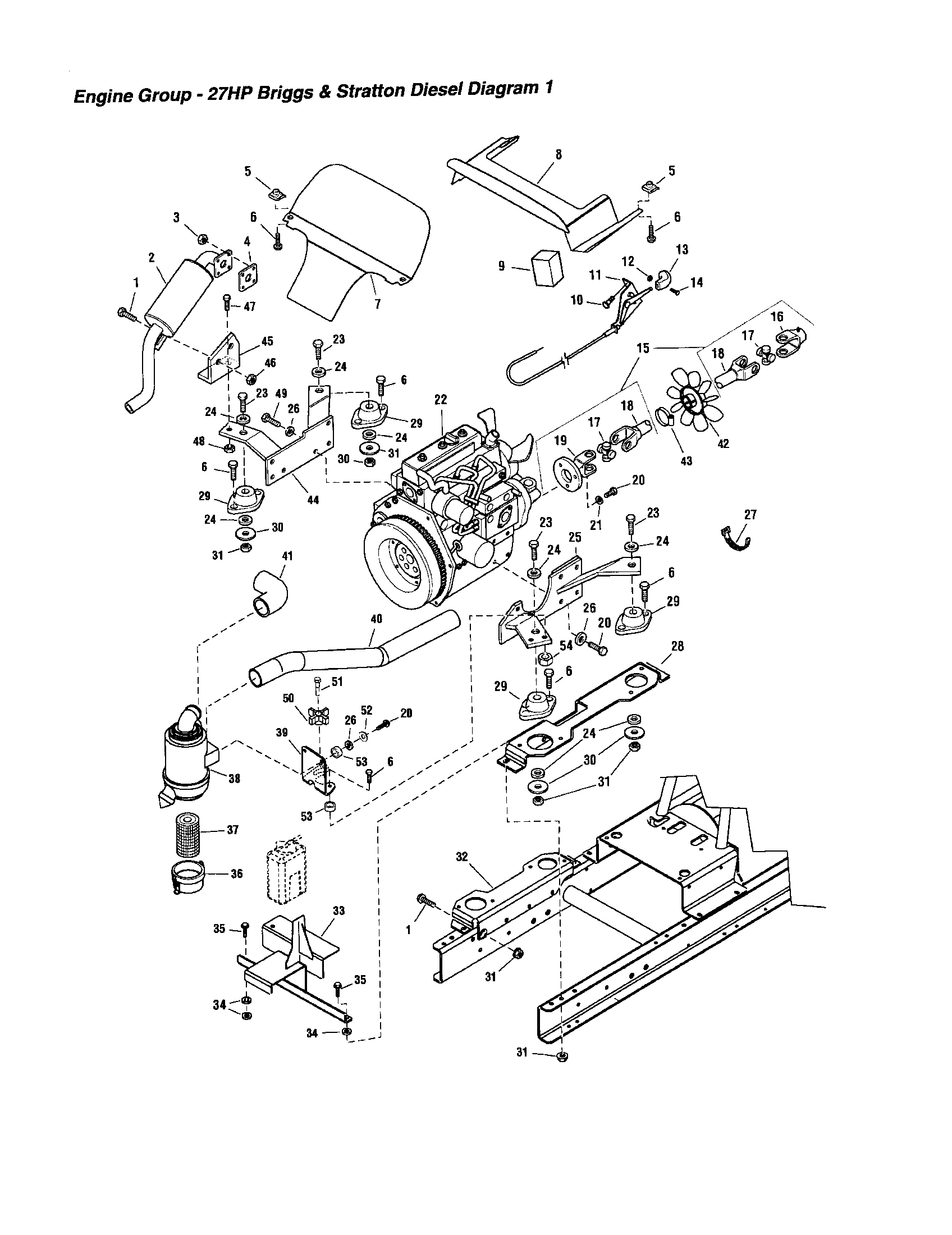 ENGINE DIAGRAM 1 - 27 HP