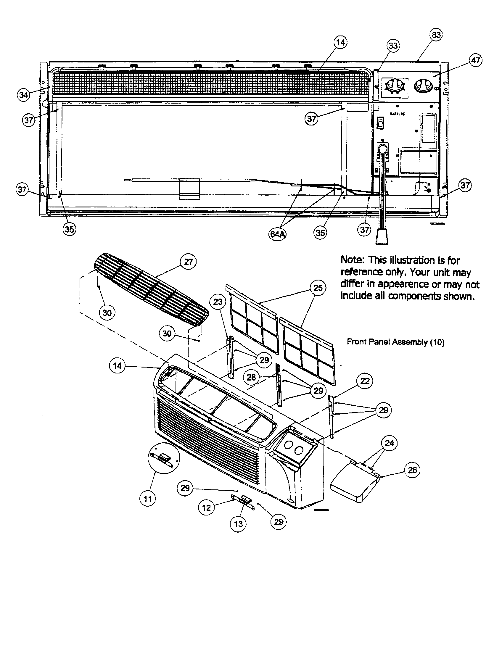 Front panel/control