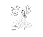 Snapper GT255400 (2690630) 54" mower deck-belt/idler arm/hitch diagram