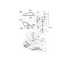 Snapper 2690457 44" mower deck-belt/idler arm/hitch diagram