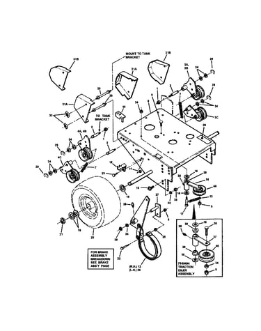 Rear deck/drive idler/brake