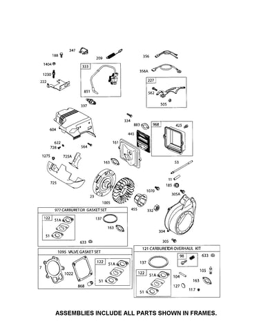Gasket set/carburetor set