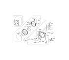 Samsung WF438AAR/XAA frame front and door diagram