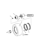 Drive tire & wheel