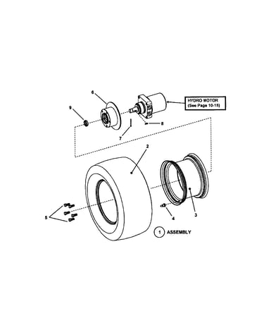 Drive tire & wheel