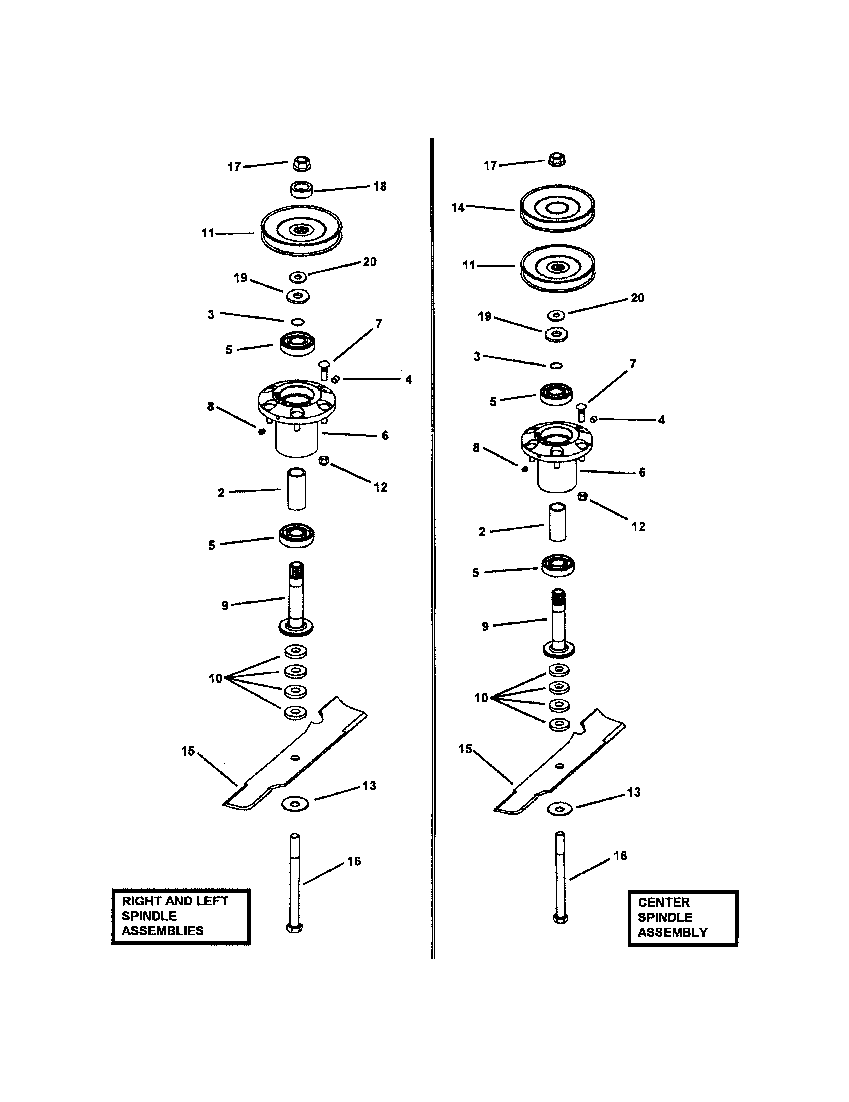 DECK SPINDLE