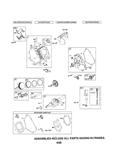 Cylinder/crankshaft/crankcase