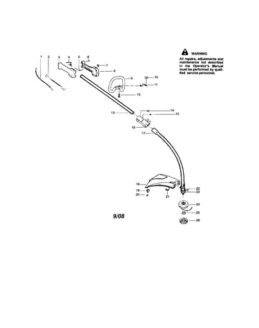 Driveshaft/handle/shield