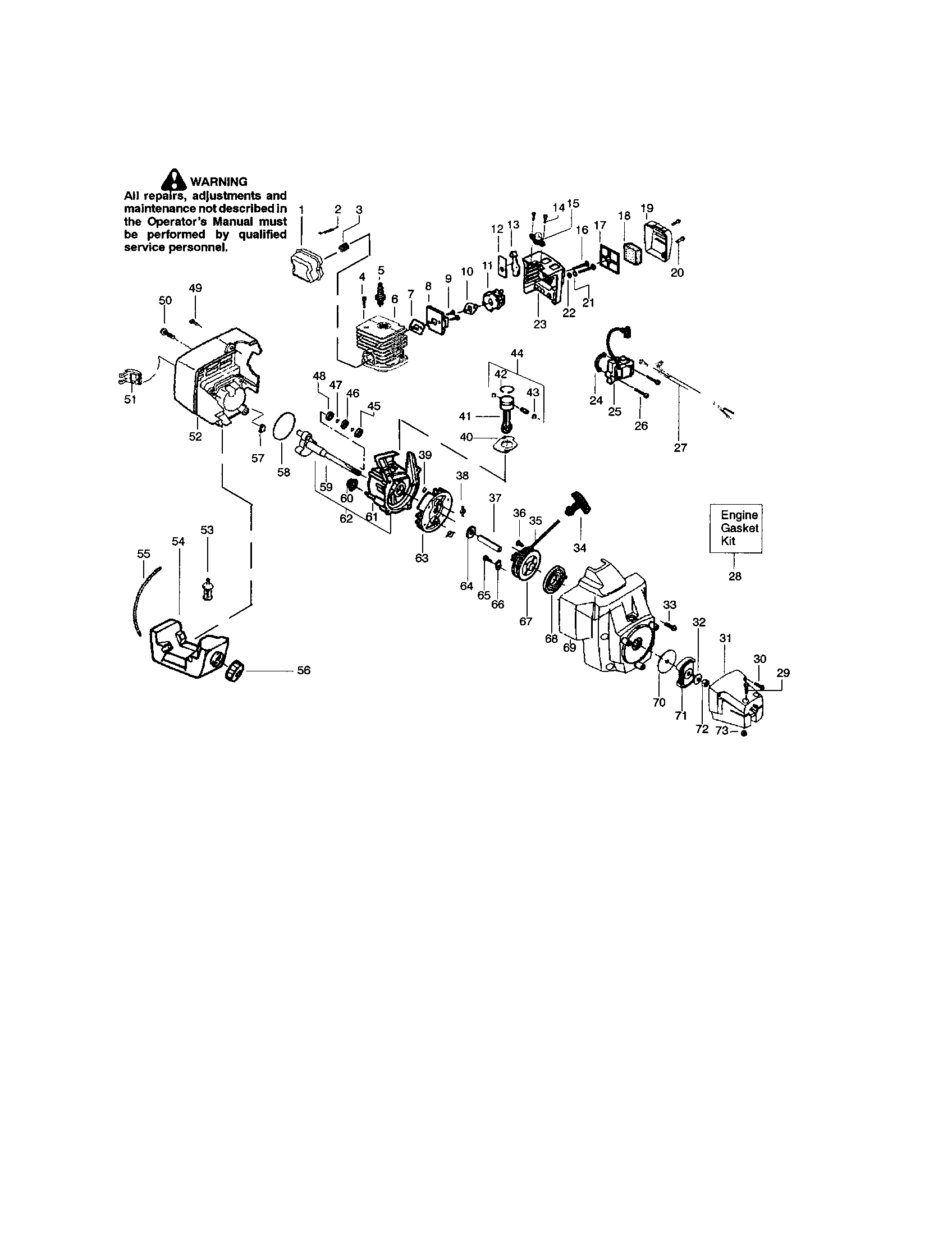 Cylinder/crankshaft/crankcase